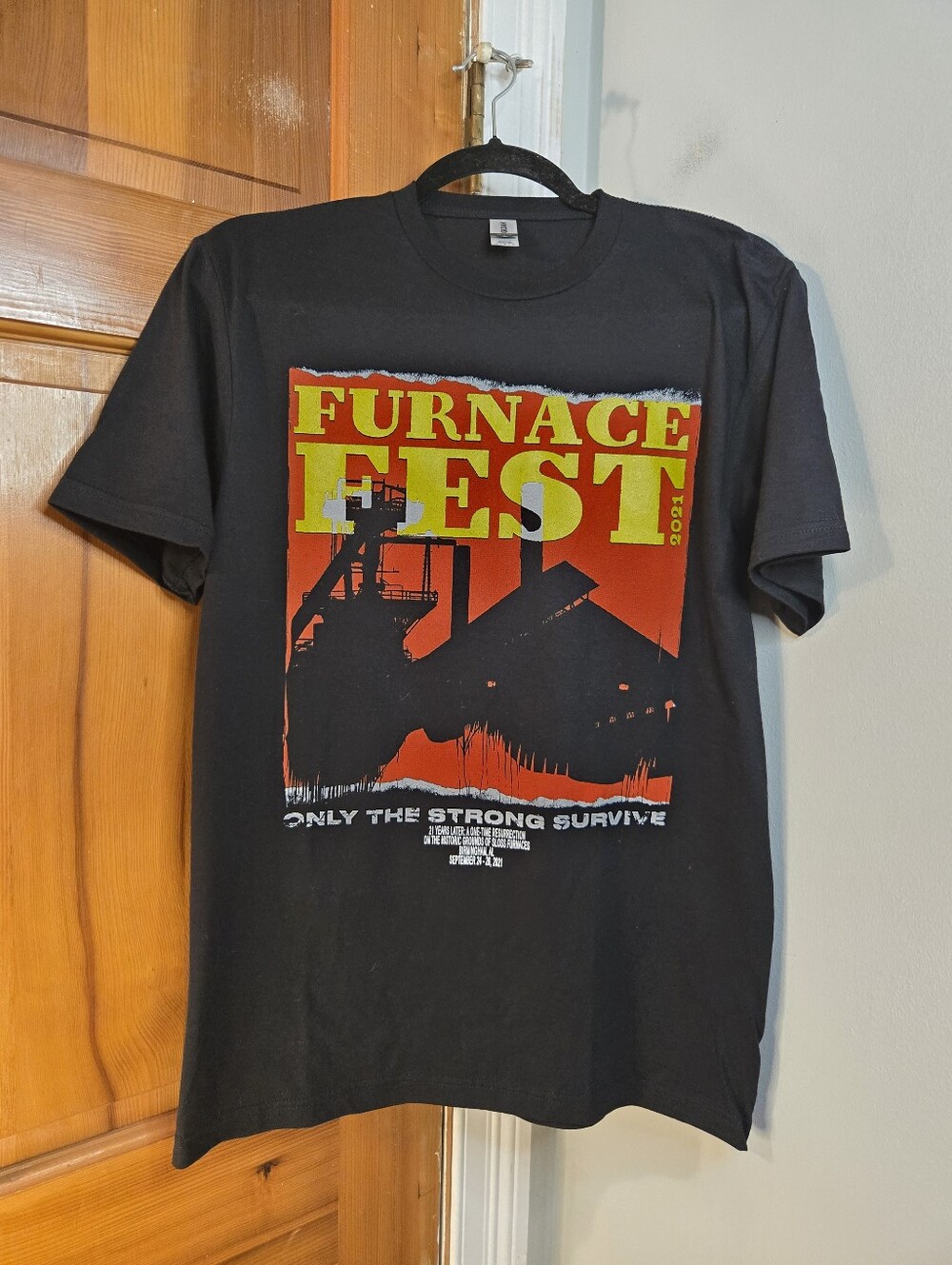 Furnace Fest 'Only the Strong Survive' Black Graphic Band Tee